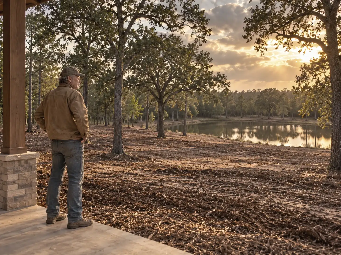 Lot clearing service work in southeast Texas